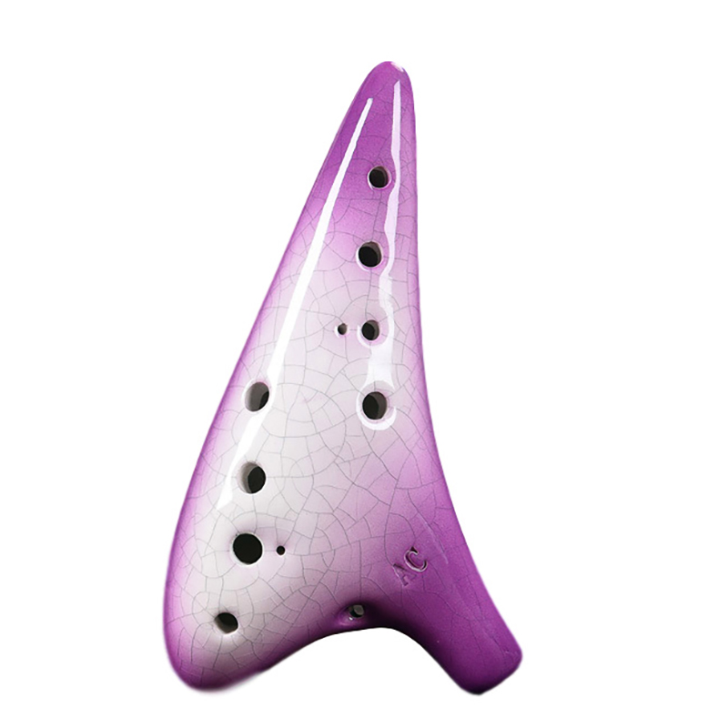 Musical Instrument Zelda - Mor seramik Ocarina 12 delik Alto