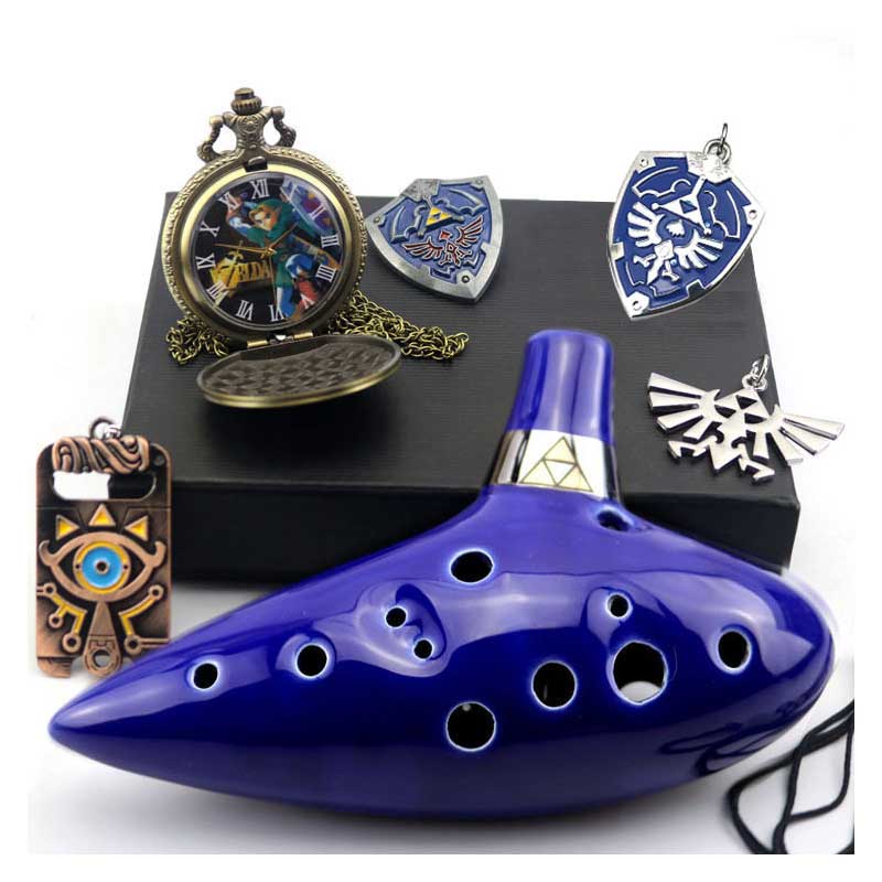 Musical Instrument Zelda - Krallık Aiersi 12 delik Ocarina seramik