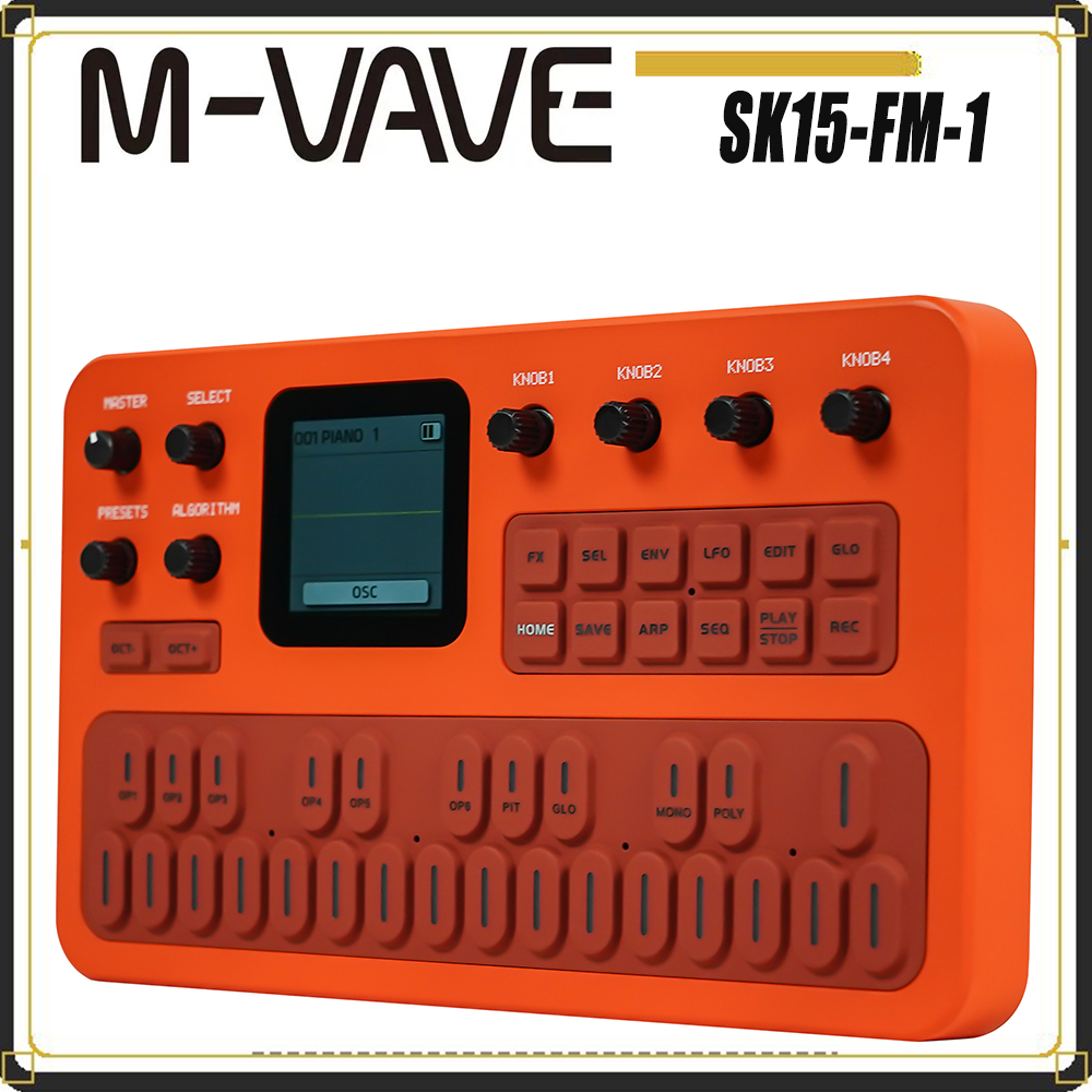 Musical Instrument Synthesizer - M-VAVE （SK15）FM-1 Dijital Dalga Sentezleyici, LCD