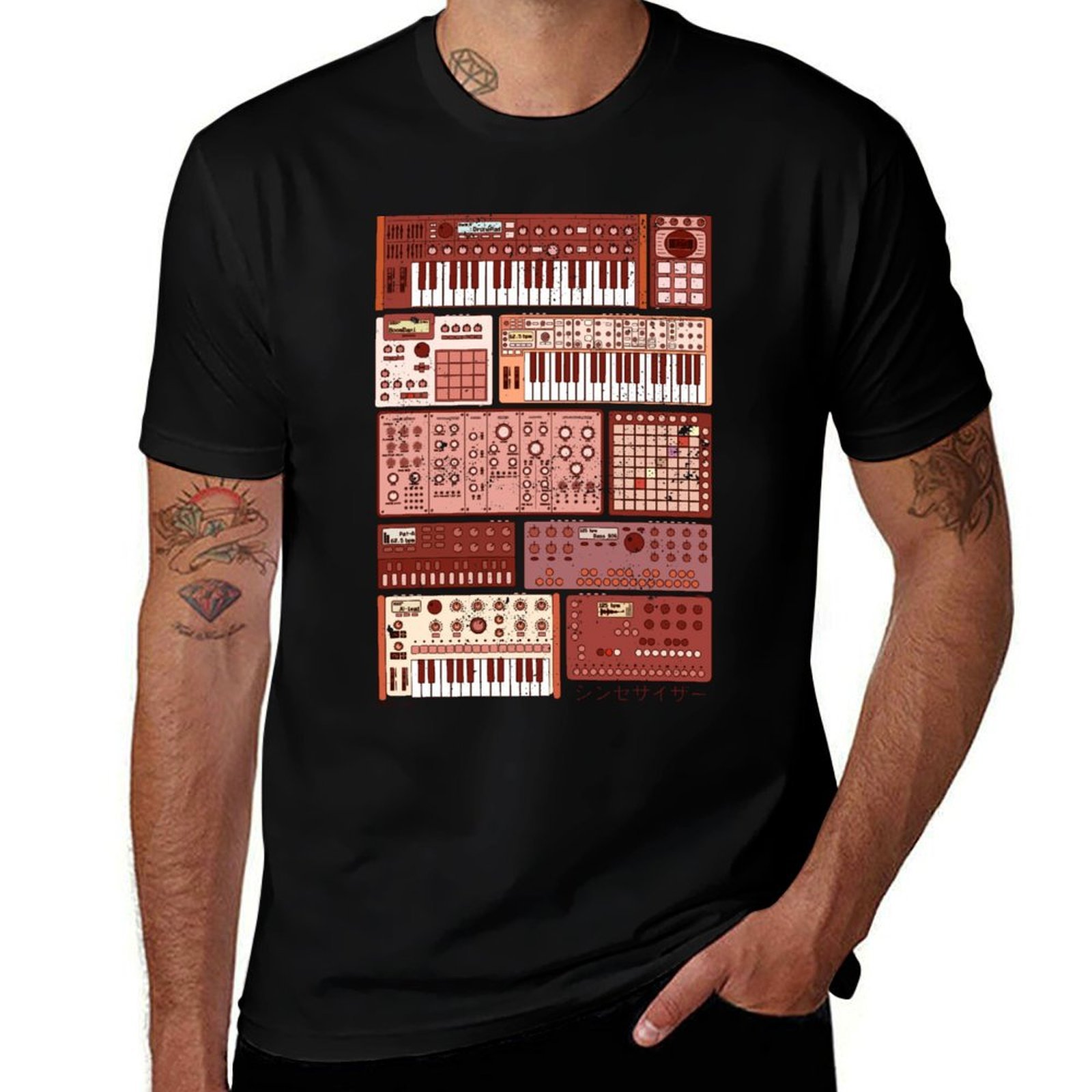 Musical Instrument Synthesizer - Sentezleyiciler ve Elektronik Müzik Enstrümanları Tişörtü