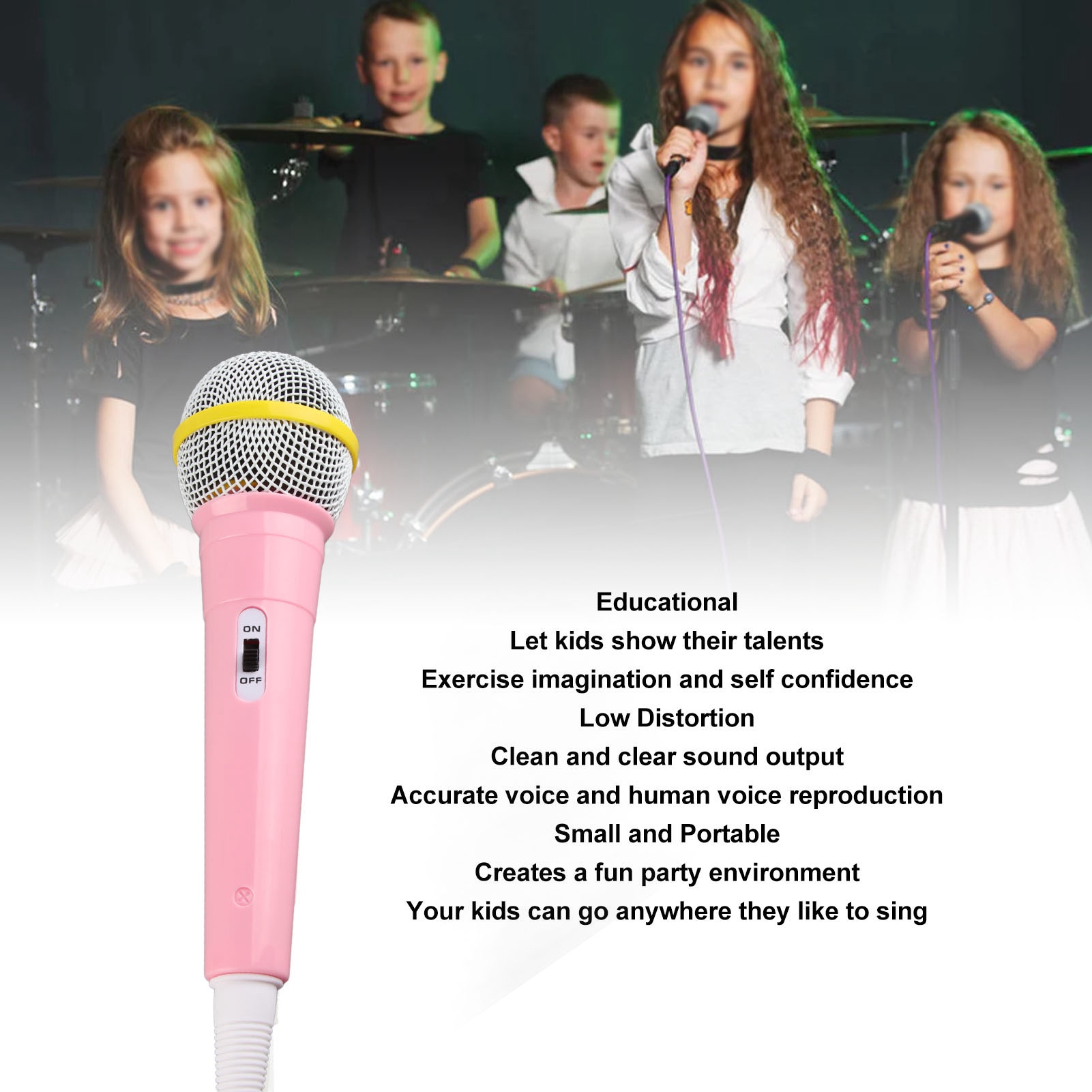 Çocuklar için kablolu mikrofon - Musical Instrument Family incelemesi ve fiyatı